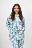 Ginger house pjs with fur hoodie - Mint