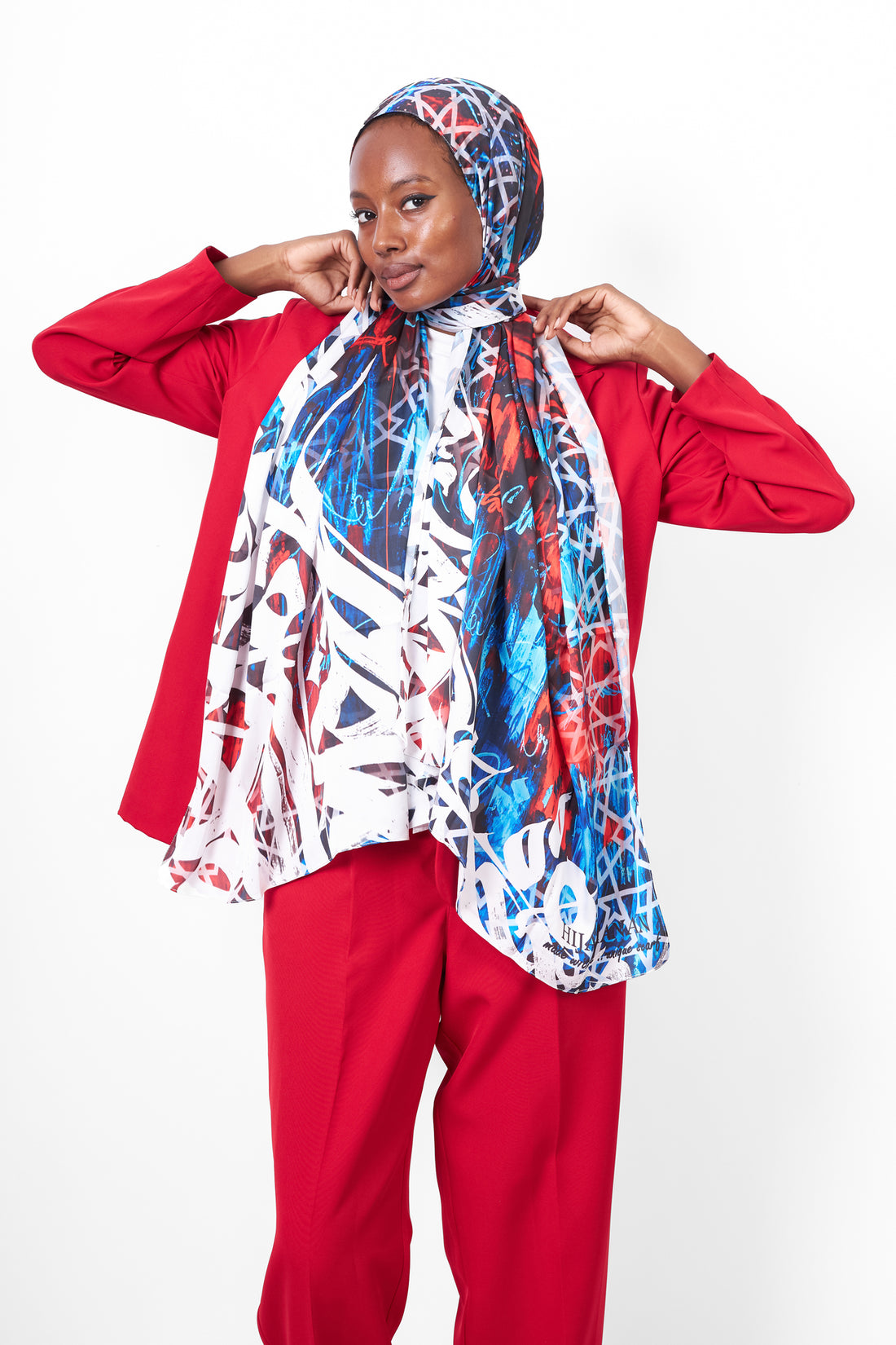 The Mural Satin Scarf