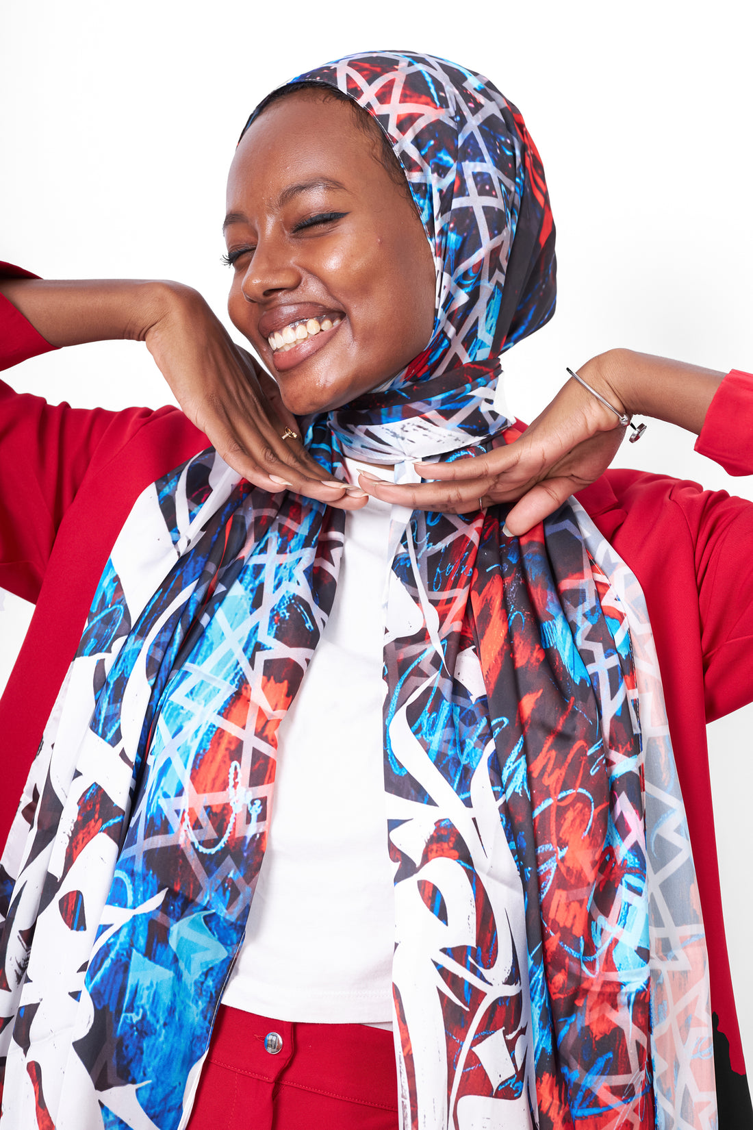The Mural Satin Scarf