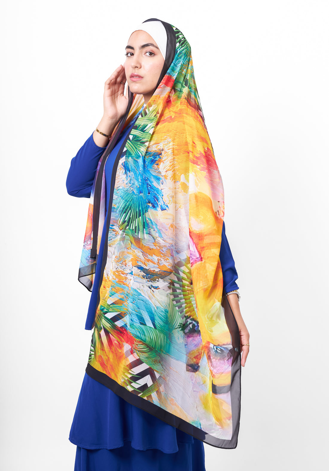 The Rainbow Satin Scarf
