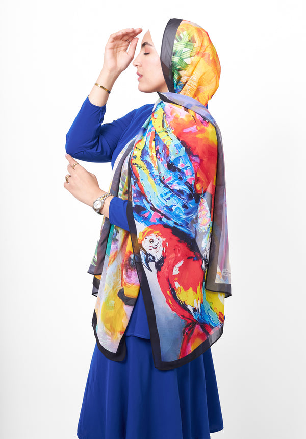 The Rainbow Satin Scarf