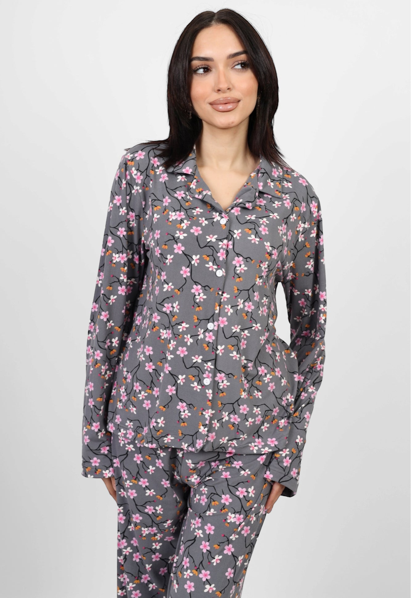 Long Sleeved classic pjs  - Grey