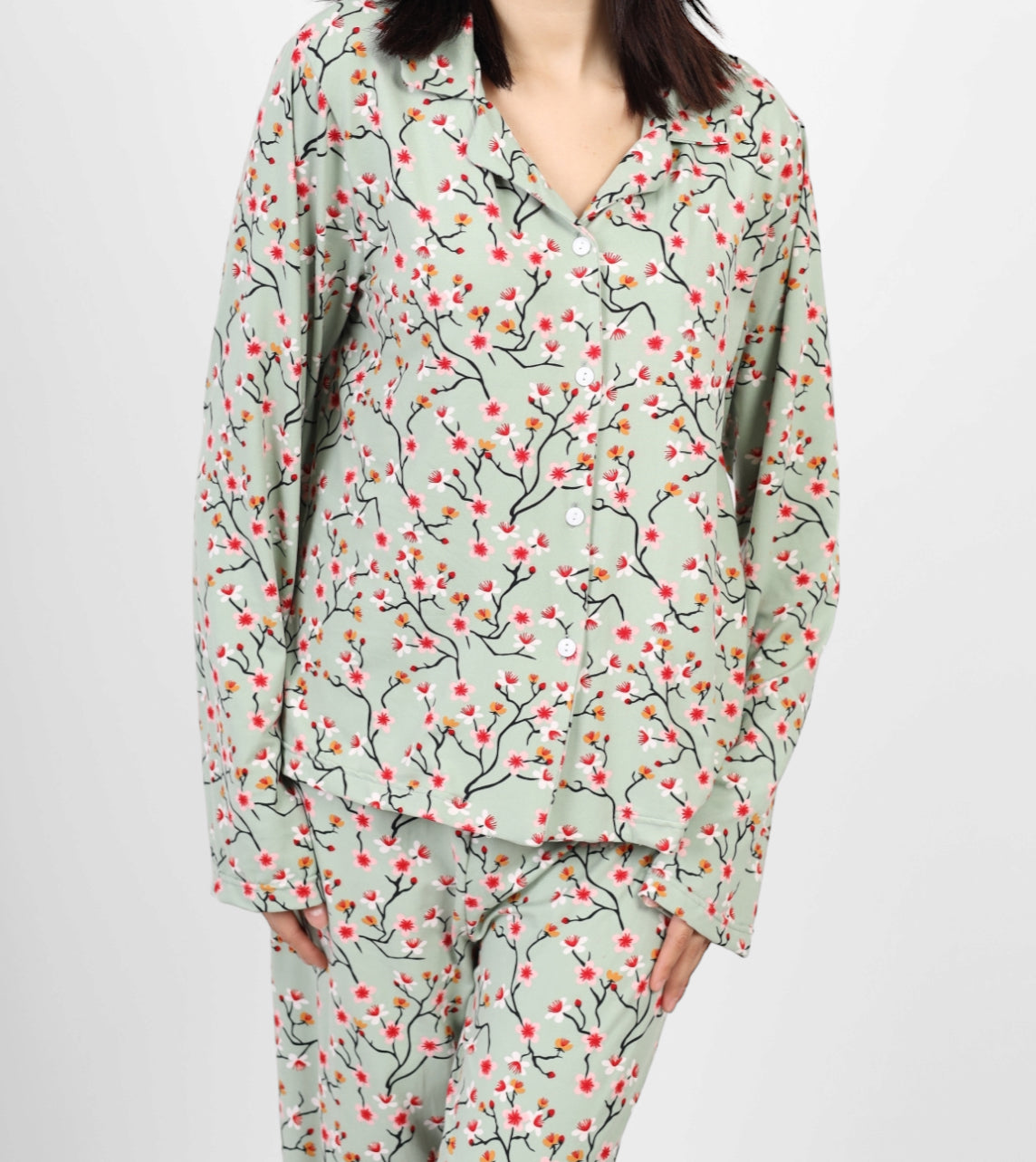 Long Sleeved classic pjs  - Mint