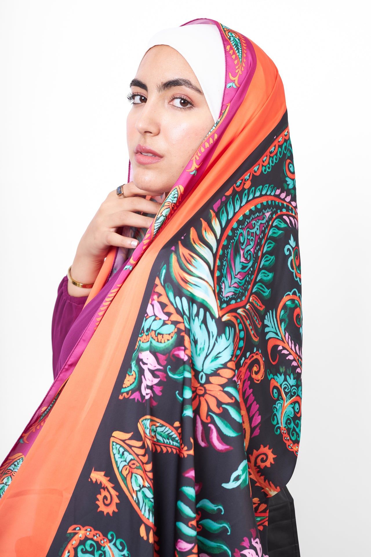 The Midnight Satin Scarf