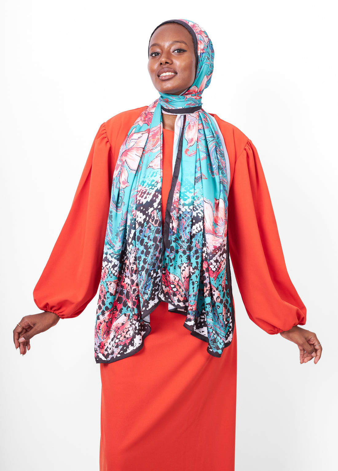 The Cherry Satin Scarf
