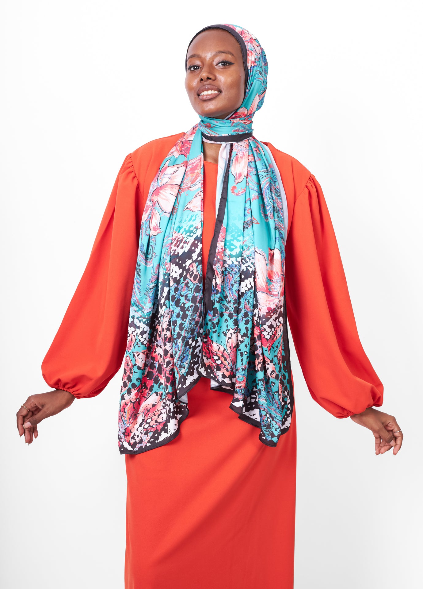 The Cherry Satin Scarf