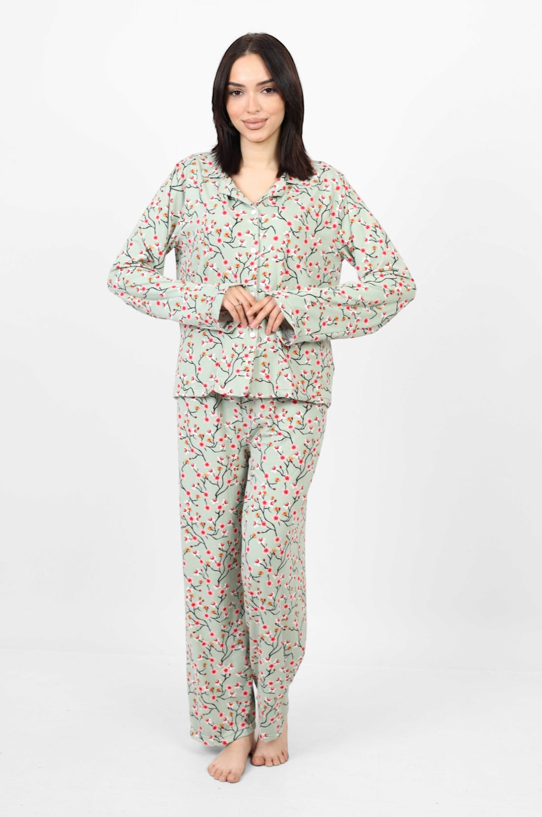 Long Sleeved classic pjs  - Mint