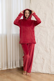 Comfort Hoodie Lounge Set - Maroon