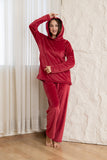 Comfort Hoodie Lounge Set - Maroon