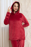 Comfort Hoodie Lounge Set - Maroon