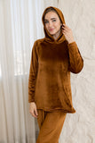 Comfort Hoodie Lounge Set - Brown