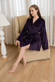 Royal Plush Velvet Robe - Purple