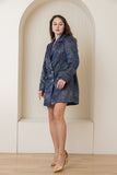 Blazer Dress Metallic Luxe - Navy Blue