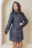 Blazer Dress Metallic Luxe - Navy Blue