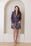 Blazer Dress Metallic Luxe - Purple