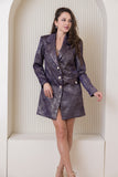 Blazer Dress Metallic Luxe - Purple