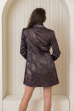 Blazer Dress Metallic Luxe - Purple