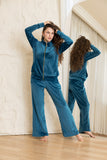 Velvet Zip-Up Lounge Set - Teal