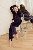 Velvet Zip-Up Lounge Set - Purple