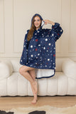 Starry Night Comfort Hoodie Blanket - Stars Pattern