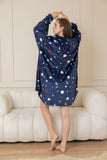 Starry Night Comfort Hoodie Blanket - Stars Pattern