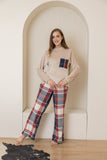 Festive Plaid Basic Pjs - Navy Blue