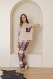 Festive Plaid Basic Pjs - Navy Blue