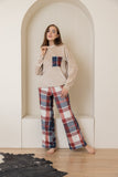 Festive Plaid Basic Pjs - Navy Blue