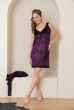 Velvet Elegance Gown Set - Purple