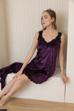 Velvet Elegance Gown Set - Purple