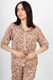Short sleeved Pajama Set - Beige