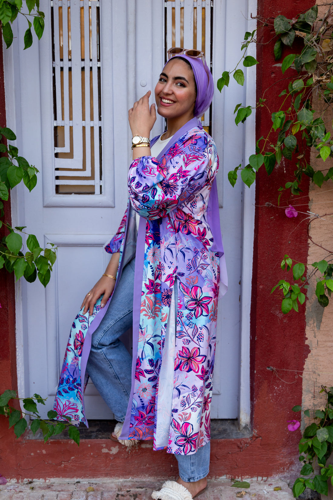 Eve crepe printed  kimono