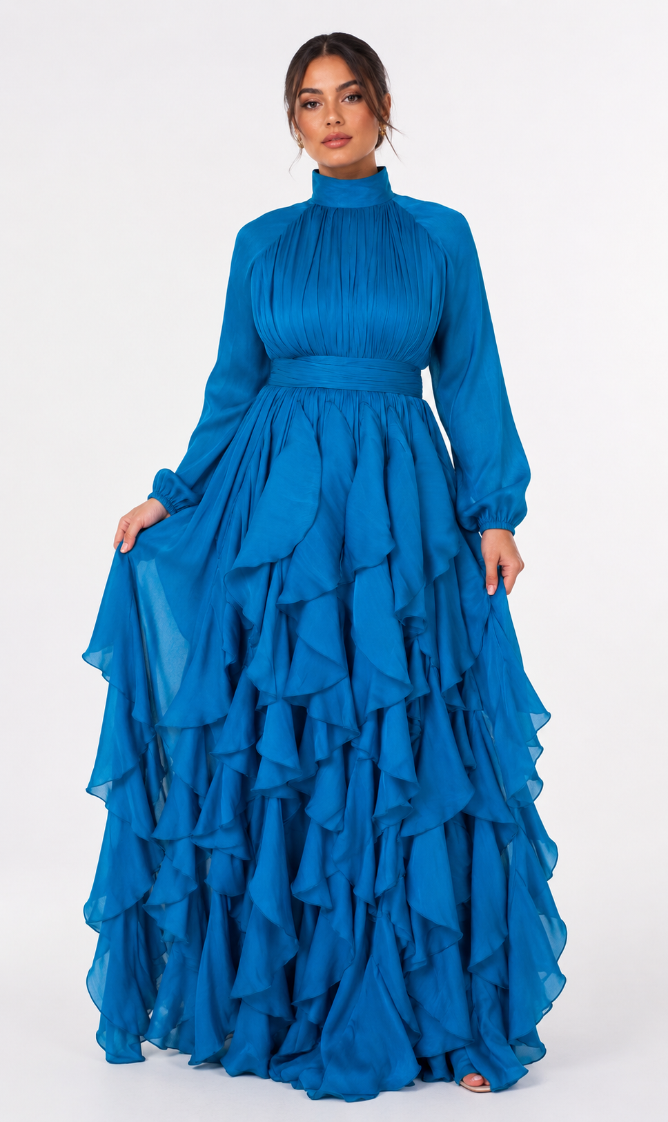 Turquoise Cascade Dress