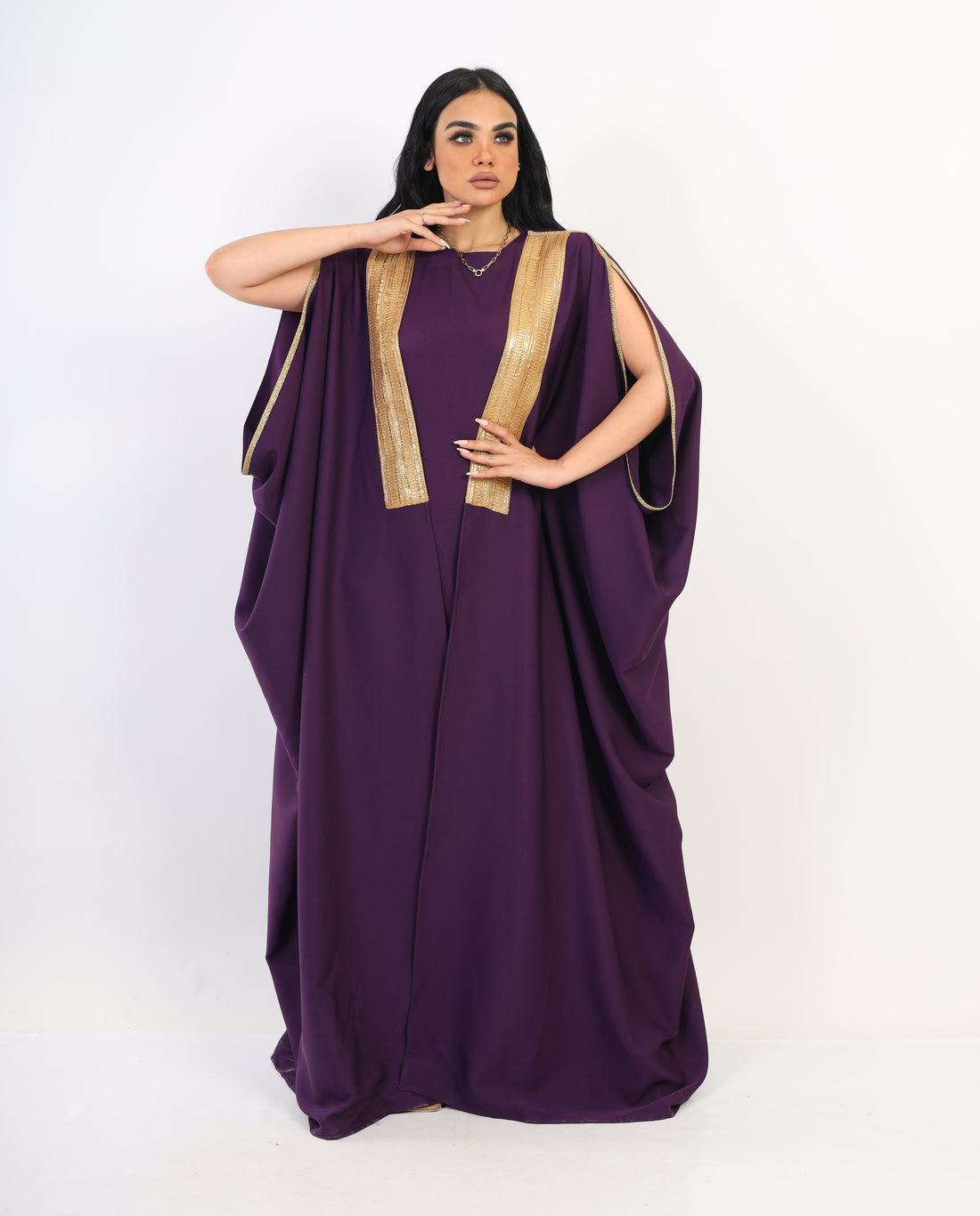 The lady 2 piece kaftan- Purple