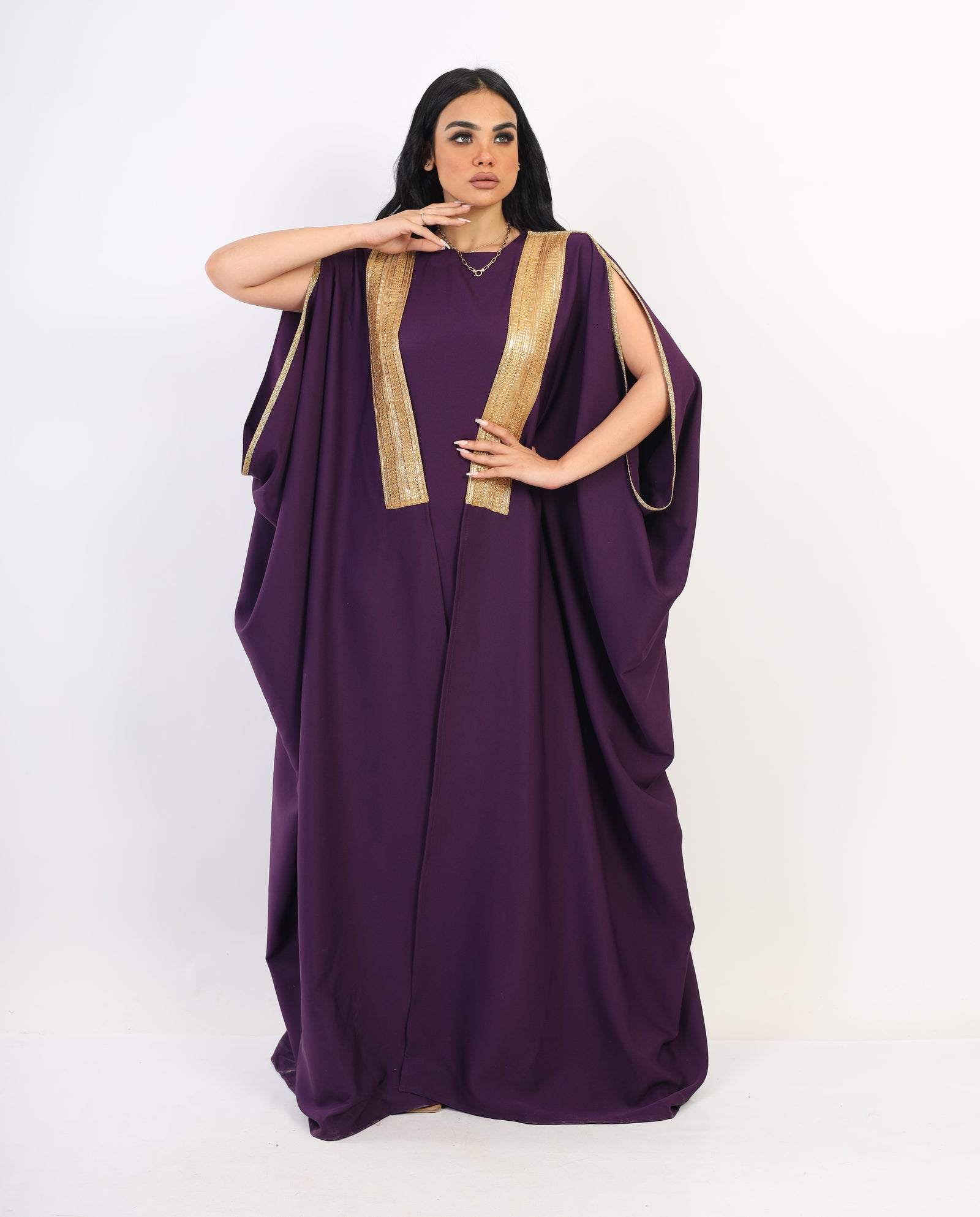 The lady 2 piece kaftan- Purple