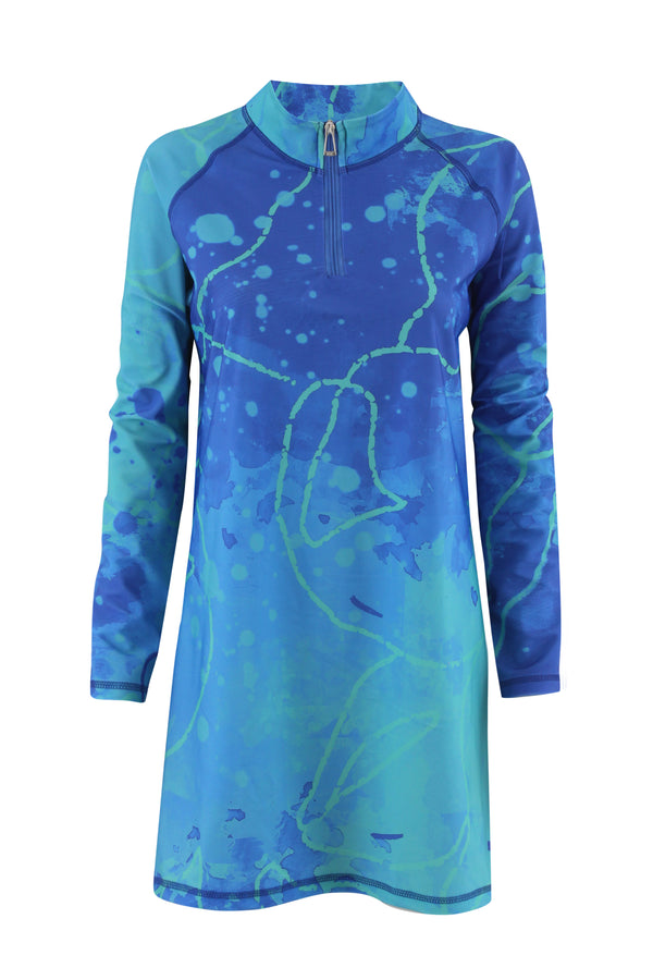 Blue splash basic top
