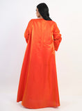 Organza Shimmer Abaya kimono - Orange