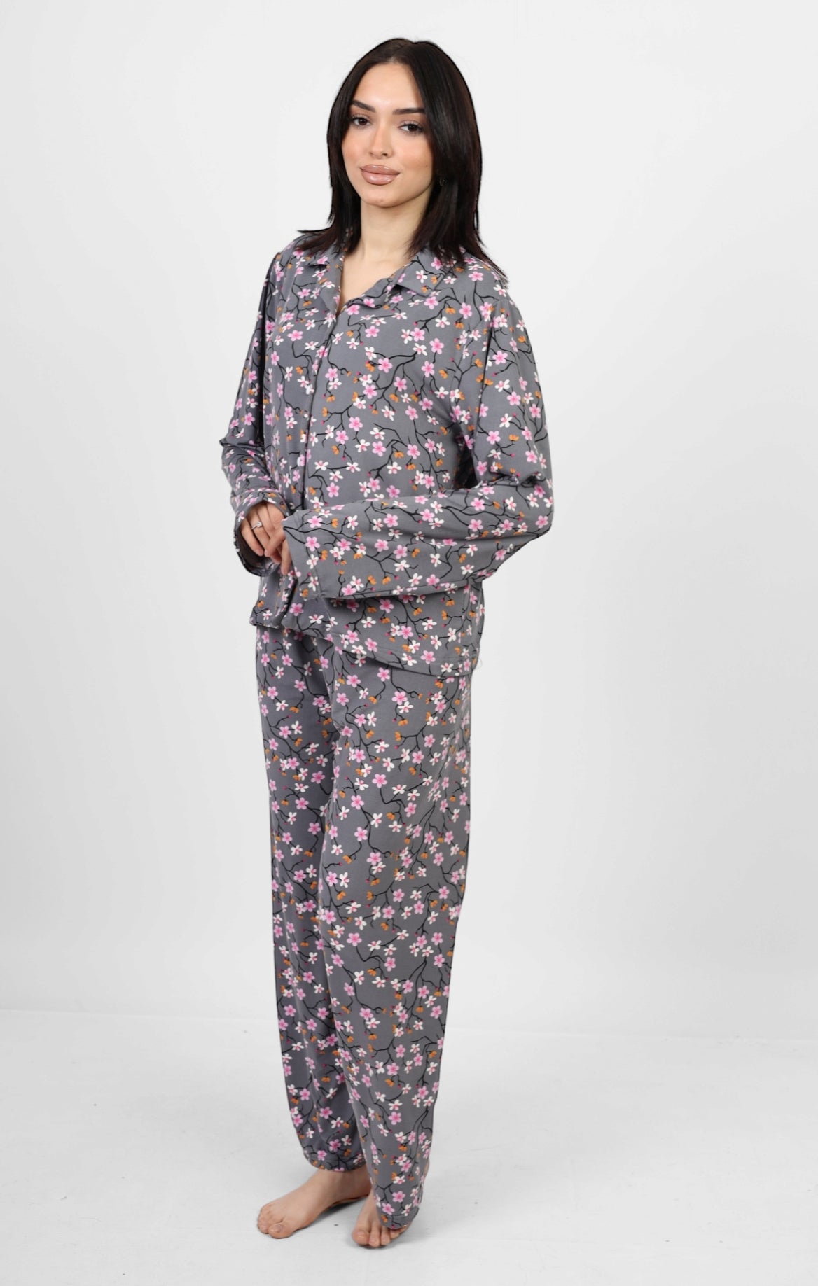 Long Sleeved classic pjs  - Grey