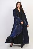 Organza Shimmer Abaya kimono - Navy blue