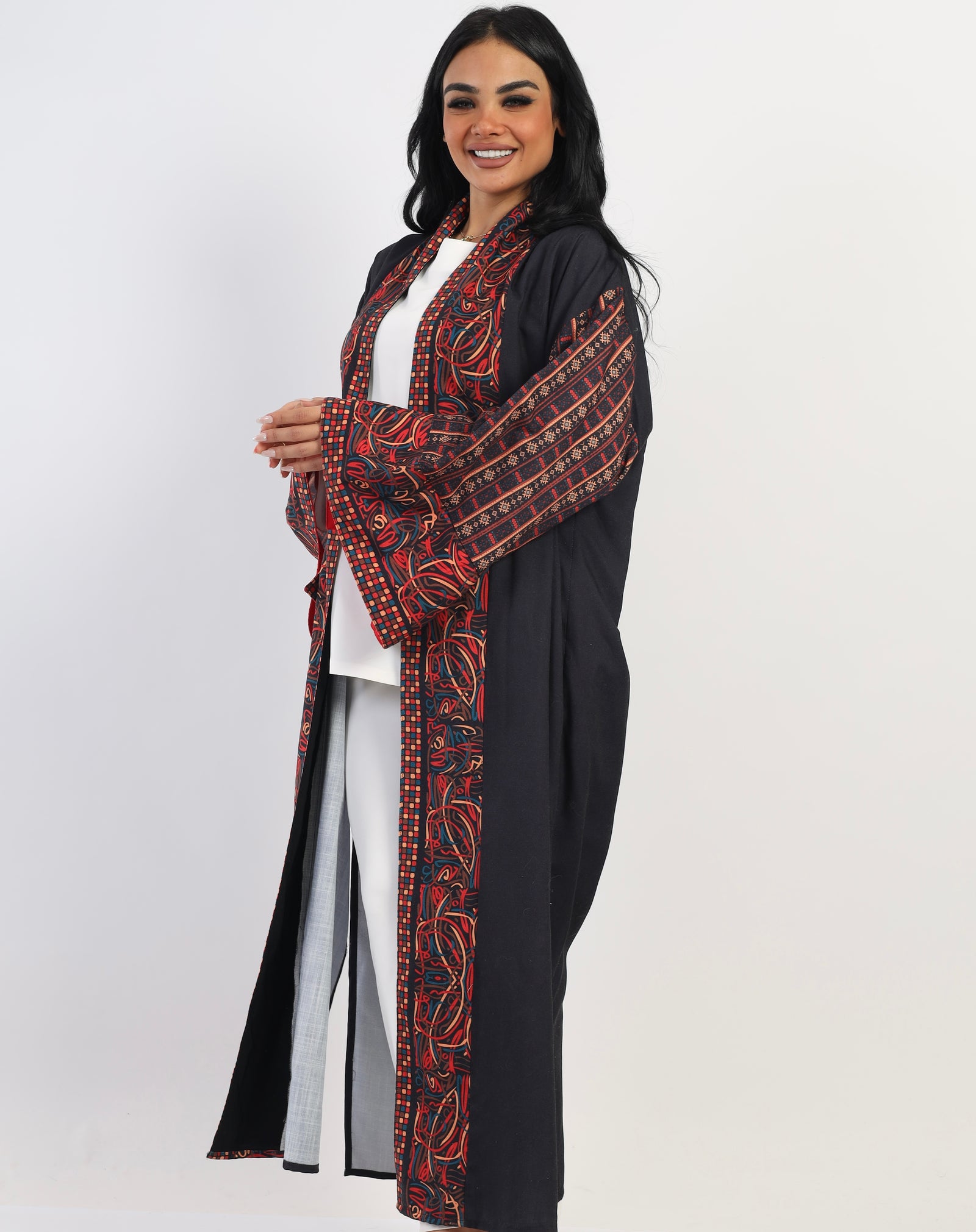 Sahara Abaya kimono - Black
