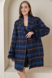 Wool Plaid Statement Coat