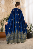 Royal Heritage Embroidered Velvet Abaya