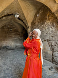 Organza Shimmer Abaya kimono - Orange