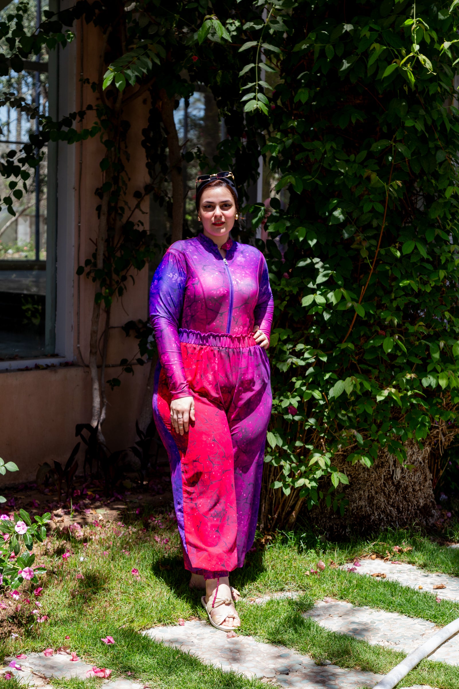 PInk thunder chiffon pants- Fuschia