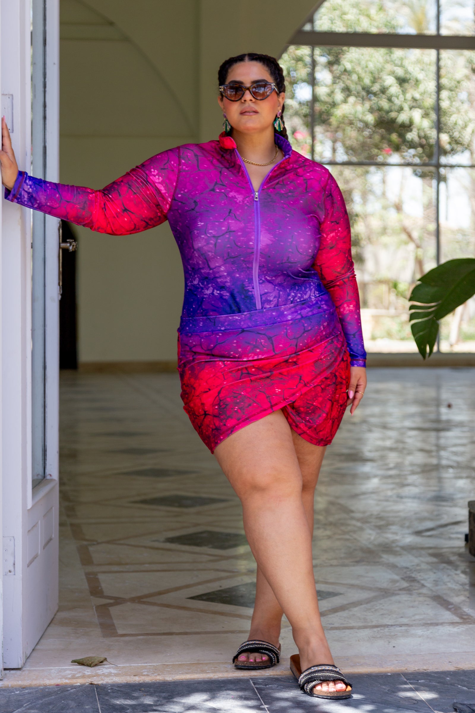 PInk thunder skirt cover up - Fuschia