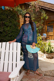 Teal Tulle Ruched Dress