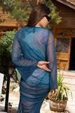 Teal Tulle Ruched Dress