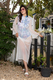 White Tulle Ruched Dress