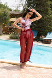 Maroon Tulle Pants