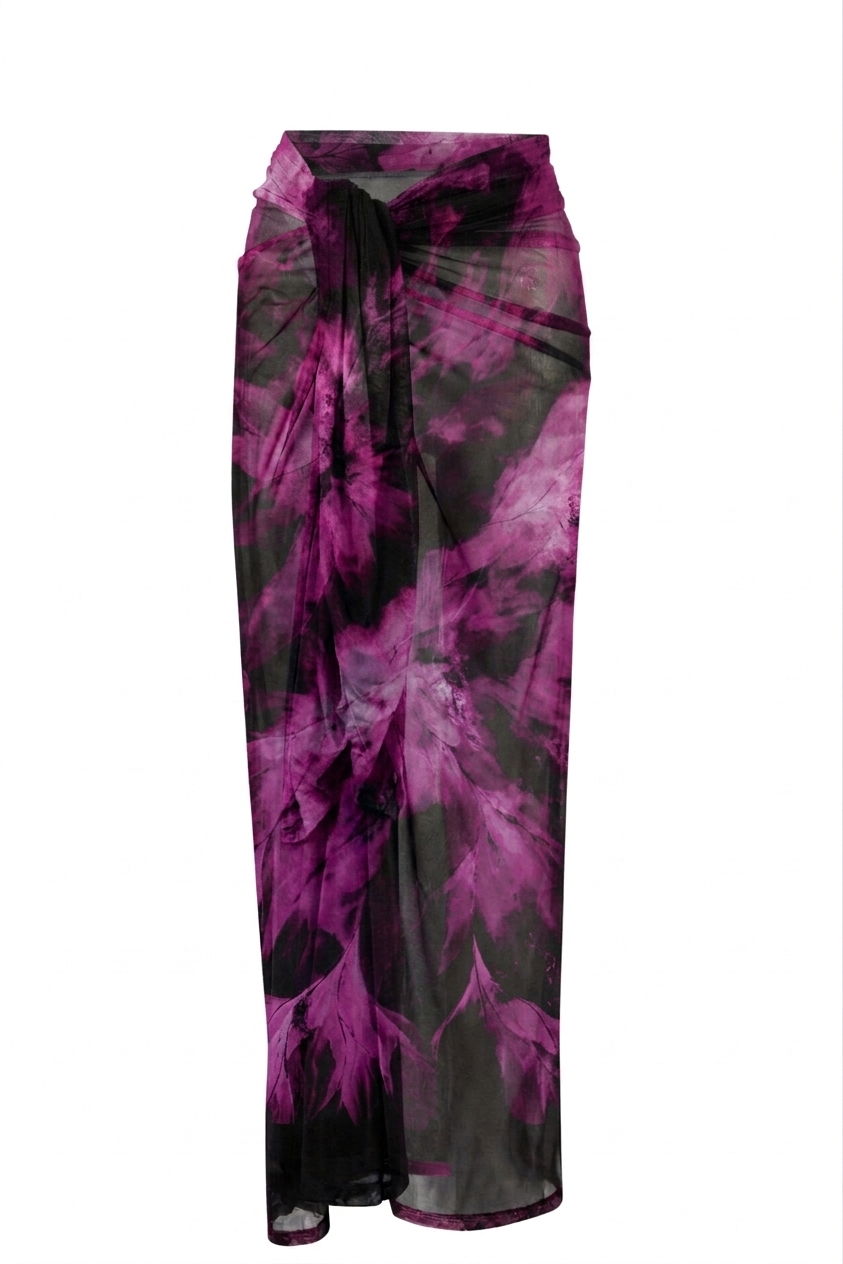 Magenta Storm Tulle Sarong